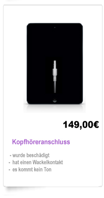 iPad Mini Kopfhöreranschluss Reparatur Berlin